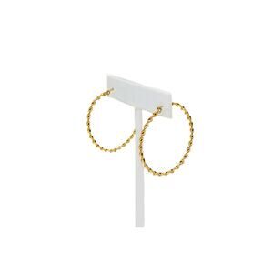 Twisted Gold Hoop Earrings 4.7" Circle Hoop earrings Real 14K - 1/20 Gold Filled